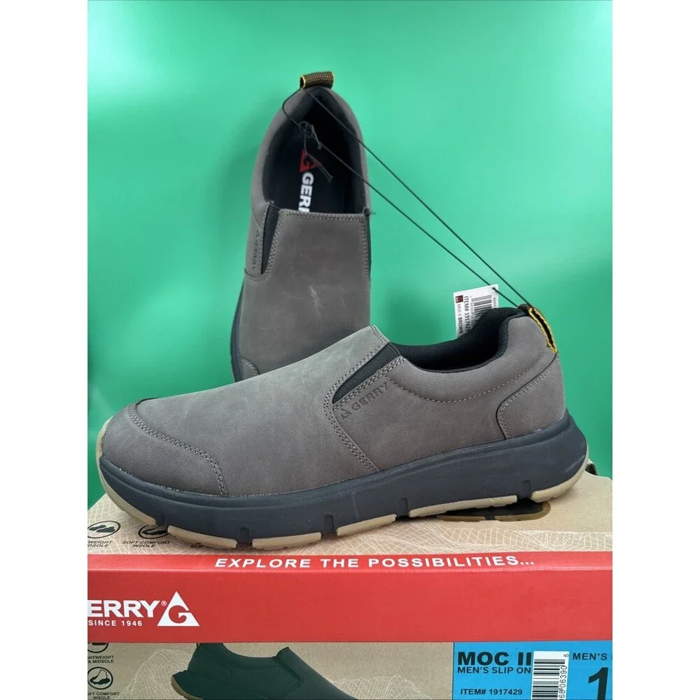 Gerry MOC II Men's Slip On Soft Lightweight Brown Shoes Size 12